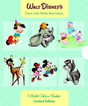 Hardcover Walt Disney's 6 Little Golden Books: Bambi/Dumbo/Mother Goose/Pinocchio/Scamp/Three Little Pigs Book