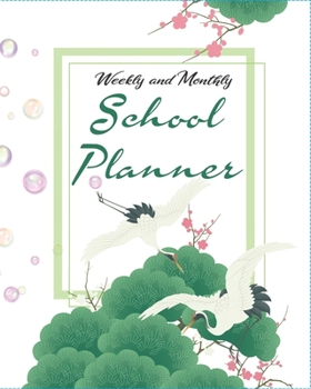 Paperback Weekly and Monthly School Planner: with contact list, PROGRESS Report, assignment tracker, MONTHLY Schedule, WEEKLY Overview, WEEKLY Lesson Plan, CLAS Book