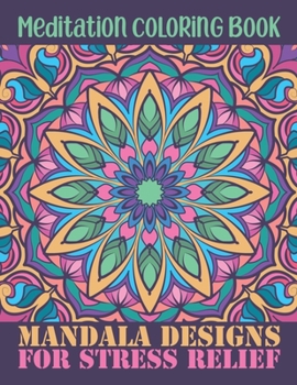 Meditation Coloring Book mandala Design for Stress Relief: Big Magical Mandalas One side Print coloring book for adult creative haven coloring books ... Patterns for adult stress less activity book