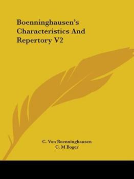 Paperback Boenninghausen's Characteristics And Repertory V2 Book