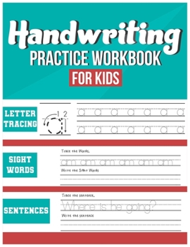 Paperback Handwriting Practice Workbook for Kids [Large Print] Book