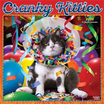 Calendar Avanti Cranky Kitties Official 2026 12 X 24 Inch (Hanging) Monthly Square Wall Calendar Foil Stamped Cover Plastic-Free Book