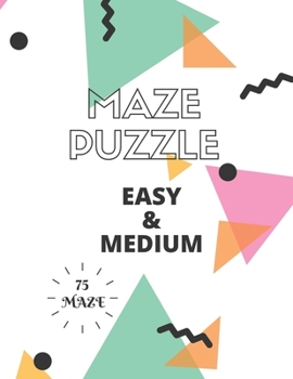 Paperback Maze Puzzle Activity Book with 75 Maze Book