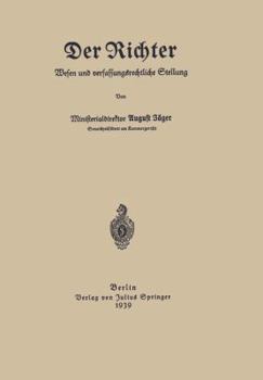 Paperback Der Richter Wesen Und Verfassungsrechtliche Stellung [German] Book