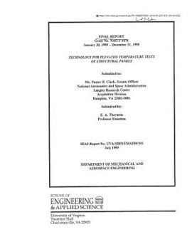 Paperback Technology for Elevated Temperature Tests of Structural Panels Book