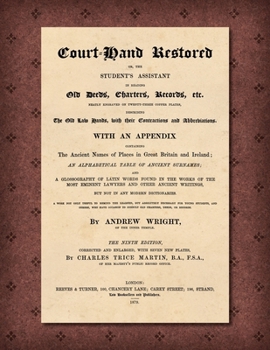 Paperback Court-Hand Restored [1879] Book