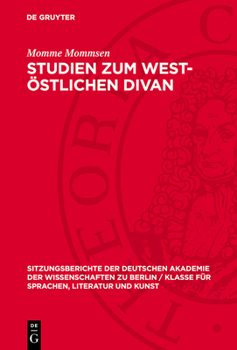 Hardcover Studien Zum West-Östlichen Divan [German] Book
