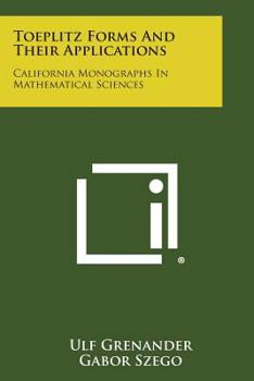 Paperback Toeplitz Forms and Their Applications: California Monographs in Mathematical Sciences Book