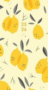 Calendar Lemons 2-Year 2025-26 3.5 X 6.5 Monthly Pocket Planner Book