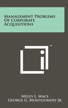 Hardcover Management Problems Of Corporate Acquisitions Book
