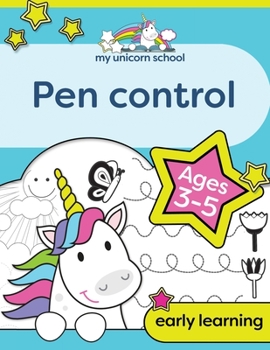 Paperback My Unicorn School Pen Control Age 3-5: Fun unicorn tracing activity book