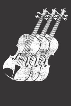 Paperback Notebook: Violin Shirt Violinist Musical Musician Dot Grid 6x9 120 Pages Book
