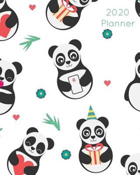 2020 Planner: Kawaii Pandas Cover: Large Weekly Simple Planner: 52 Week Agenda: 8x10 Soft Cover