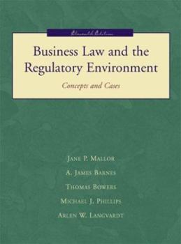 Hardcover Business Law and the Regulatory Environment: Concepts and Cases Book