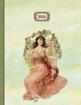 2020 Planner: Angel Garland |  Hourly at a Glance 12 Months Week to two-page Diary 150 pages 8.5 x 11 with Contacts - Password - Birthday lists (2020 weekly planner organizer diary journal)