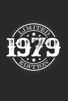 Limited 1979 Edition : 6x9 Born in 1979 - Dotgrid - Dot Grid Paper - Notebook - Notes