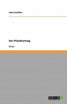 Paperback Der Pfandvertrag [German] Book