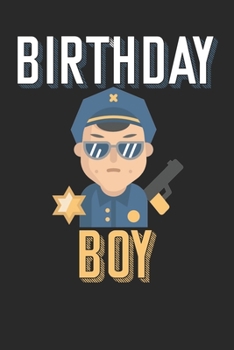 Polizei Birthday Boy: Blaulicht Geschenk Notebook Monatsplaner monthly planner Kalender DIN A5 120 Seiten