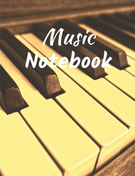 Paperback Music Notebook: Blank Music Notebook: for musicians, composers, students, and educators (8.5x11), 110 pages 13 stave per page. Perfect Book