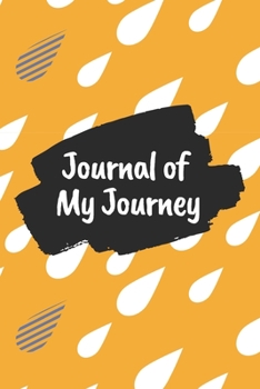 Journal of My Journey: Colorful Rain Drops 6x9 120 Pages Ruled Journal Notebook Diary for Both Men Women