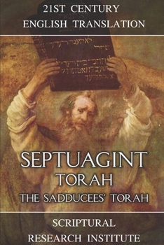 Paperback Septuagint - Torah: The Sadducees' Torah Book