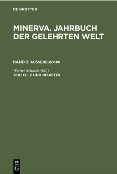 Hardcover O - Z Und Register [German] Book