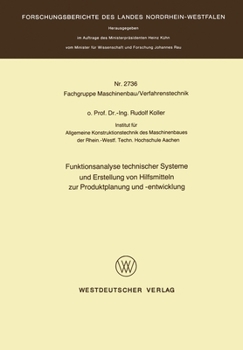 Paperback Funktionsanalyse technischer Systeme und Erstellung von Hilfsmitteln zur Produktplanung und -entwicklung [German] Book