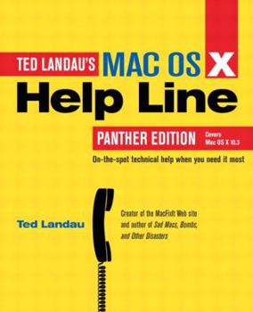 Paperback Mac OS X Help Line, Panther Edition Book