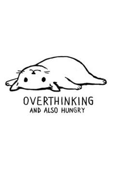 Paperback Lazy Cat: Overthinking and Also Hungry Journal note book 120 page: Overthinking and Also Hungry Book