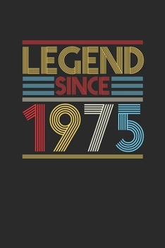 Legend Since 1975: Blank Lined Notebook (6" x 9" - 120 pages) ~ Birthday Themed Notebook for Daily Journal, Diary, and Gift