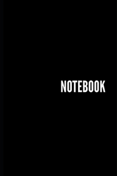 Paperback Notebook: Unlined/Plain Notebook - (6 x 9 inches) - 120Pages -- black cover Book