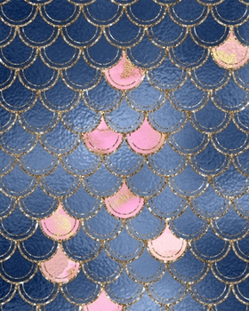 Blush and Navy Mermaid Scales Composition Notebook - Large Ruled Notebook - 8x10 Lined Notebook (Softcover Journal / Notebook / Diary)
