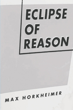 Paperback Eclipse of Reason Book