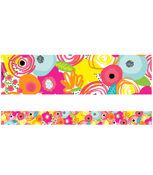 Misc. Supplies Simply Stylish Tropical Floral Straight Bulletin Board Borders Book