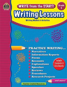 Paperback Writing Lessons, Grade 5: Writing Models & Activities for Day-To-Day Practice Book