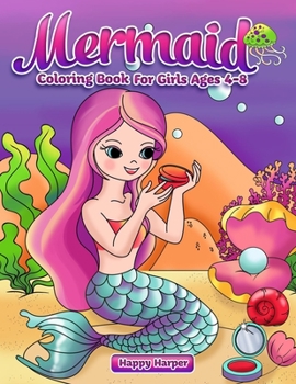 Paperback Mermaid Coloring Book [Large Print] Book