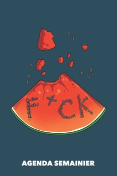 Agenda Semainier: Melon du langage grossier A5 manuscrit florale - Carnet hebdomadaire 52 semaines pour les gens à la mode (bleu marine) (French Edition)