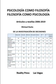 Paperback PSICOLOGÍA COMO FILOSOFÍA FILOSOFÍA COMO PSICOLOGÍA -- Artículos y reseñas 2006-2019 [Spanish] Book