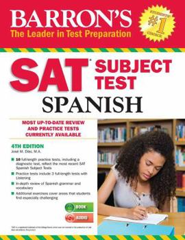 Paperback Barron's SAT Subject Test Spanish: With MP3 CD [With MP3 CD] Book