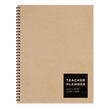 Office Product Cal 2021- Kraft Teacher Planner Academic Year Planner Book