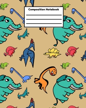 Composition Notebook: Dinosaur Kids School Composition College Ruled Notebook