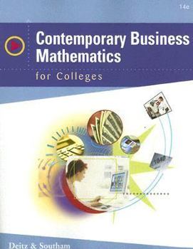 Paperback Contemporary Business Mathematics for Colleges [With CDROM] Book