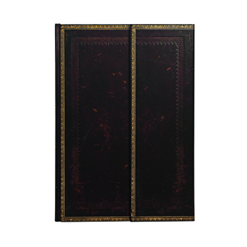Misc. Black Moroccan Grande Unlined Hardcover Journal, 128pg, 120gsm by Paperblanks (Old Leather Collection) Book