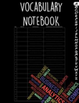 Paperback Vocabulary Notebook: 100 Page Alphabetical Notebook, Large Notebook 4 Columns with A-Z Tabs Printed, Smart Vocabulary Journal, Vocabulary N Book