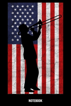 Notebook: Trombone Notebook Blank Line Journal Lined with Lines 6x9 120 Pages Checklist Record Book Take Notes Marching Band Planner Paper Christmas Gift for Trombone Player Trombonist Gifts