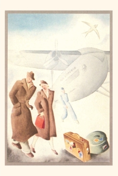 Paperback Vintage Journal Couple, Luggage by Airplane Book