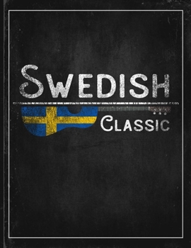 Swedish Classic: Sweden Flag Guitar Journal Heritage Gift Idea for Daguhter, Mom, Coworker  Planner Daily Weekly Monthly Undated Calendar Organizer Journal