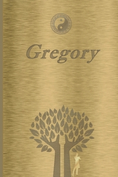 Gregory: Personalized Name Journal/Notebook for Men - Masculine Metal-look Cover with Lined Writing Pages