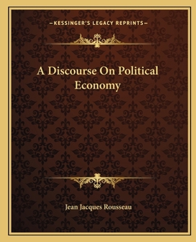 Paperback A Discourse On Political Economy Book