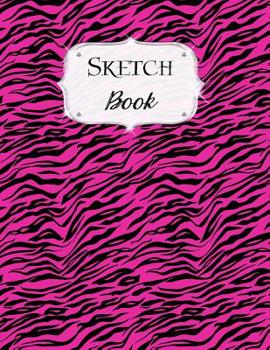 Paperback Sketch Book: Animal Print Sketchbook Scetchpad for Drawing or Doodling Notebook Pad for Creative Artists #10 Pink Black Book